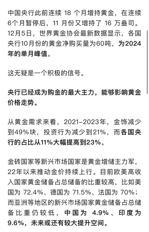 央行需求持续支撑金价 瑞银看好黄金战略配置价值