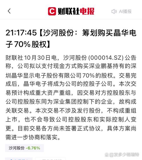 沙河股份重大资产重组！拟跨界收购“小巨人”