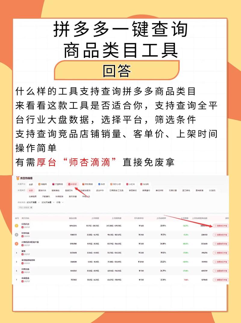拼多多上类目流量查询 