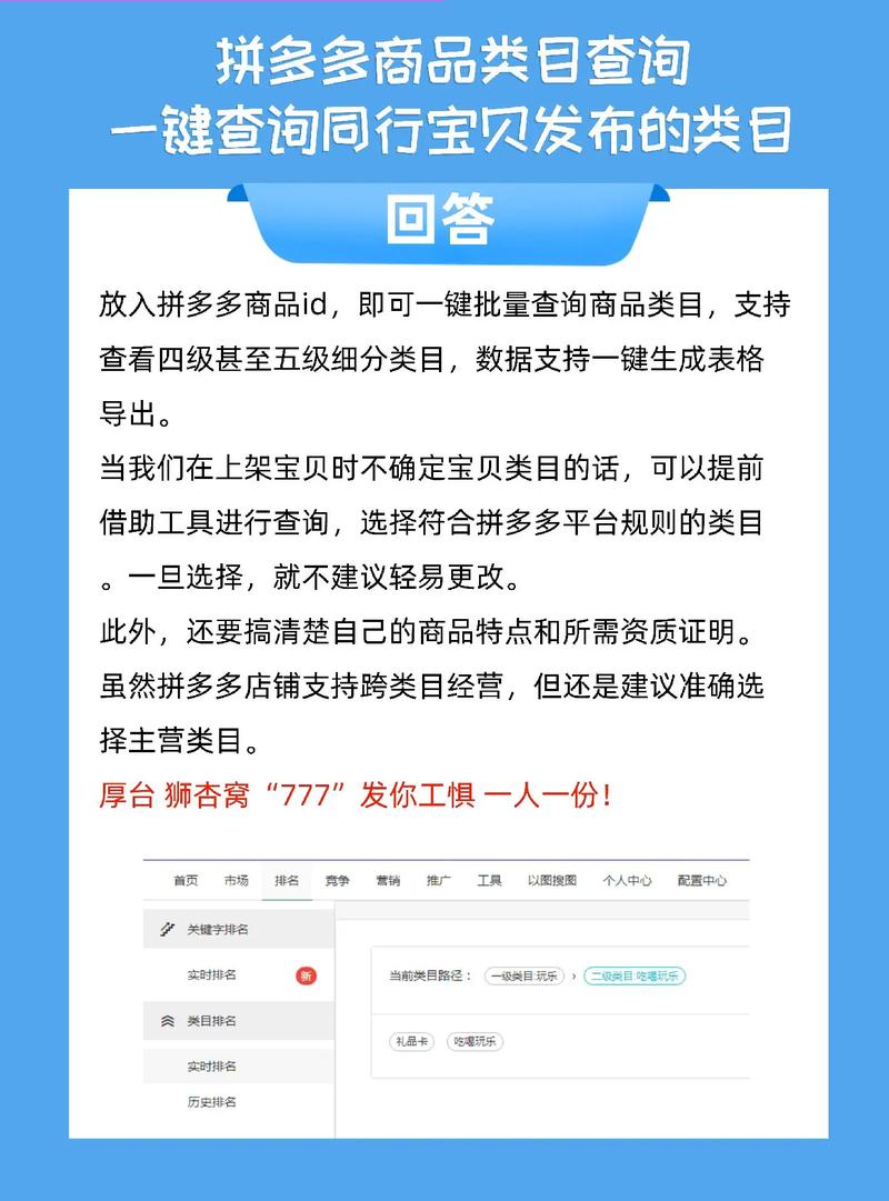 拼多多类目查询软件下载手机版 
